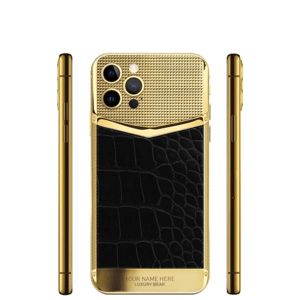 Leather Edition iPhone - Black - Gold