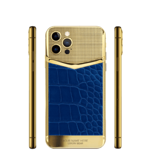 Leather Edition iPhone - Blue - Gold